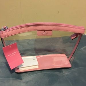 NWT Kate Spade Medium Clear Cosmetic Pouch